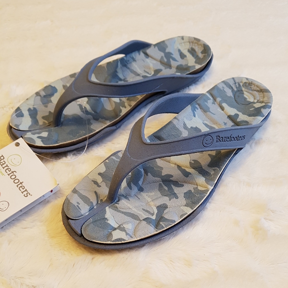Blue Camouflage Flip Flop Thong Sandals